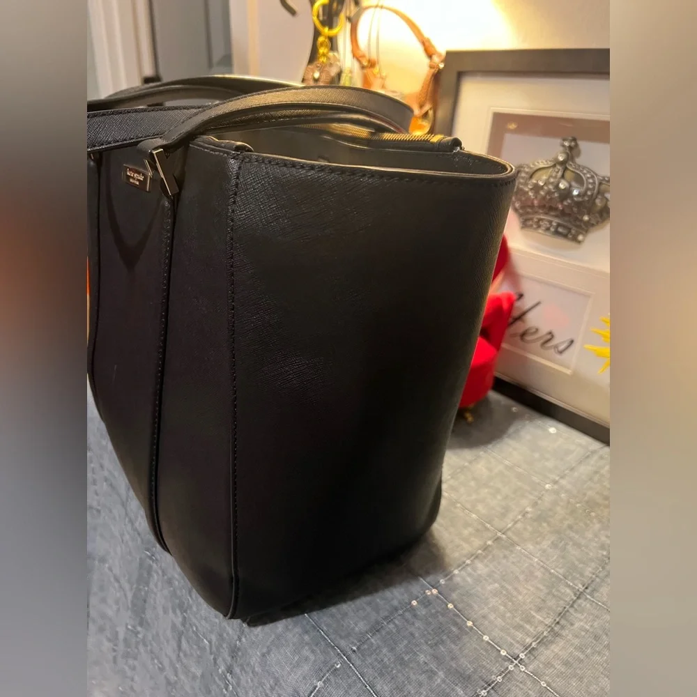 Kate Spade Newbury Lane Briar Black Safiano Leather Carry All Tote Bag
